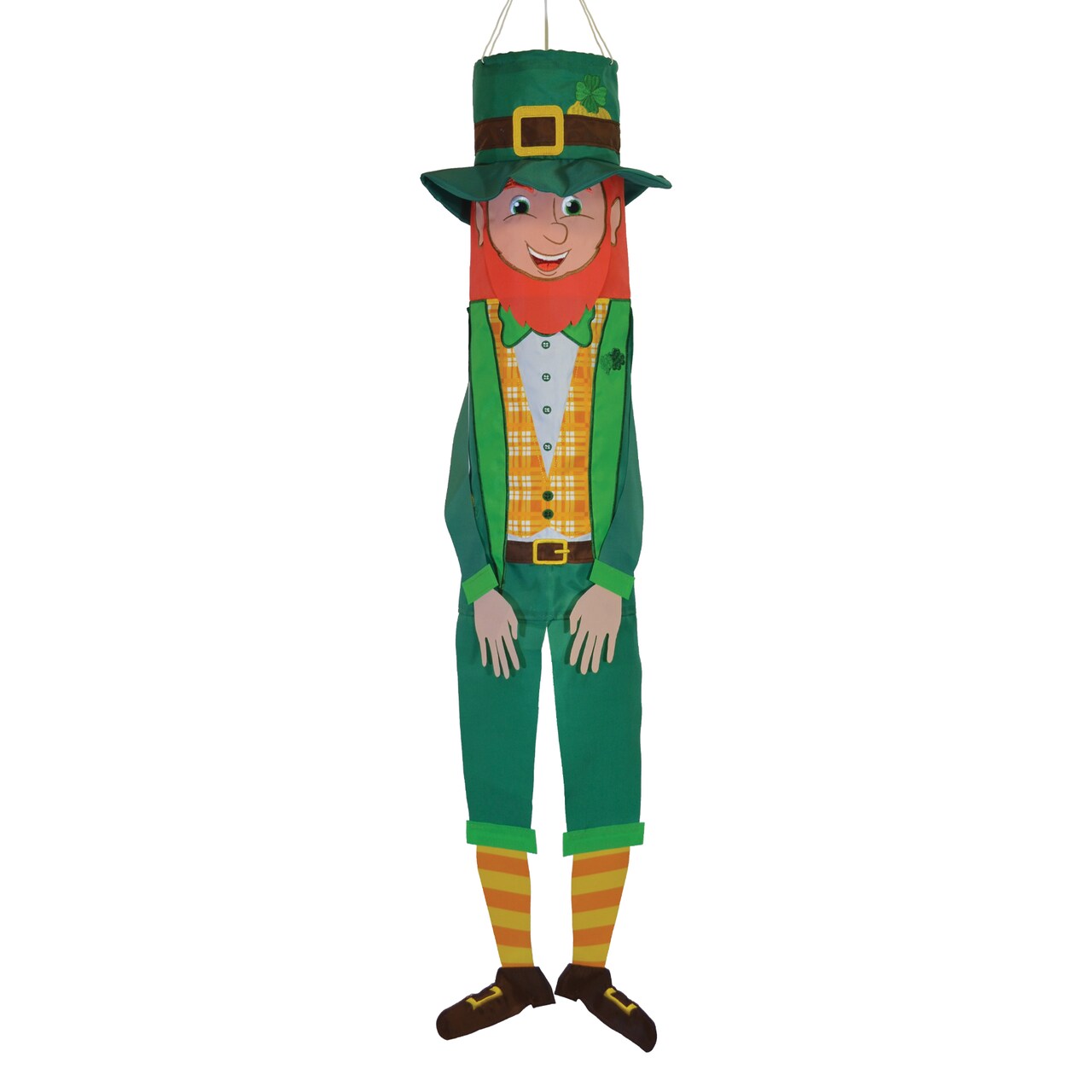In the Breeze 5172 - Leprechaun 40 Inch Breeze Buddy Windsock - Hanging St. Patrick's Decoration - Outdoor Holiday Décor